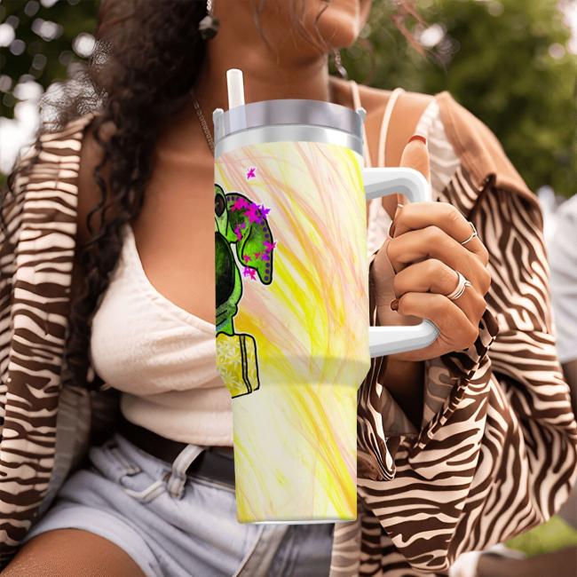 Preview: Tumbler mit Hundemotiv Sienna - Edelstahl, Becher, 1L, mit Strohhalm, bunt, Motive in Digitaler Popart, Mix, Mischling, Windhund, Podenco